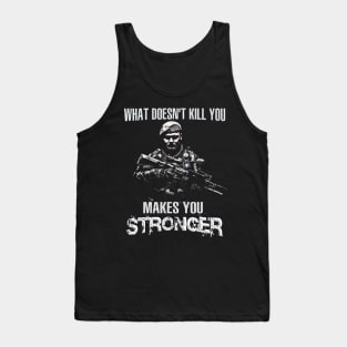 Bearded Special Forces with Weapons Tank Top